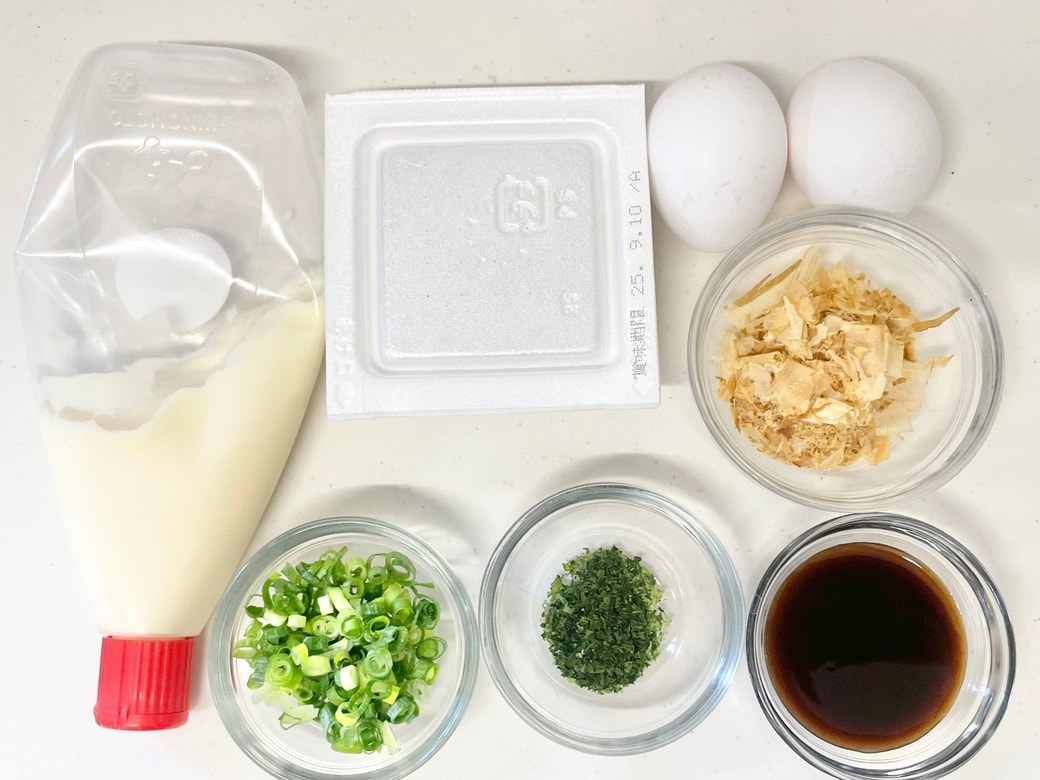 納豆オムレツお好み焼き