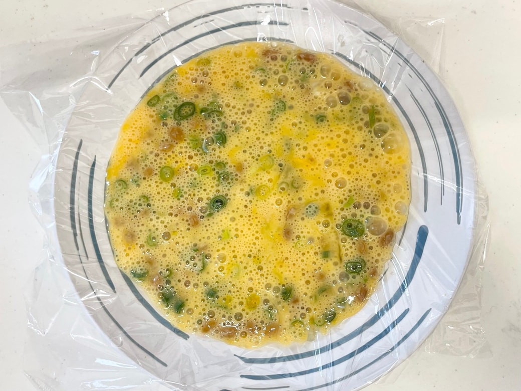 納豆オムレツお好み焼き