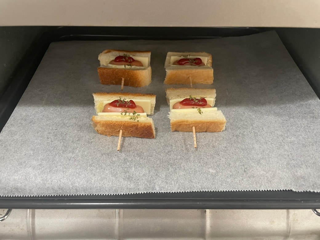 オーブントースターで焼く