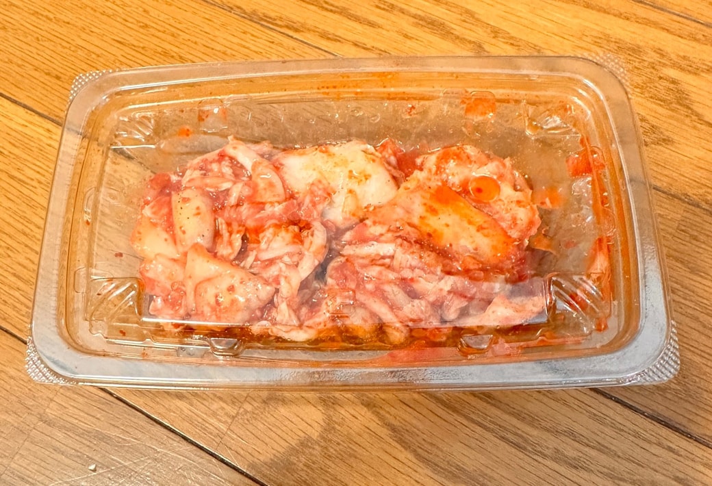 開封済みのキムチ