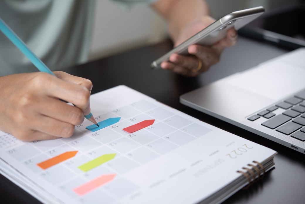 Event planner timetable agenda plan on year 2022