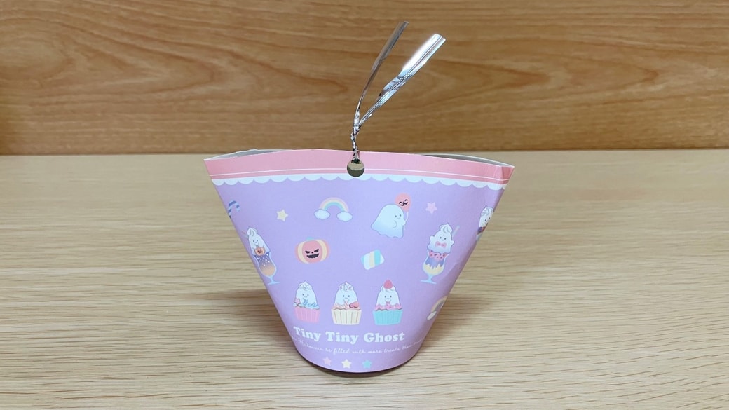 完成した紙コップラッピング