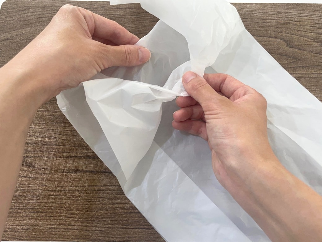持ち手つきのレジ袋もすぐに開く