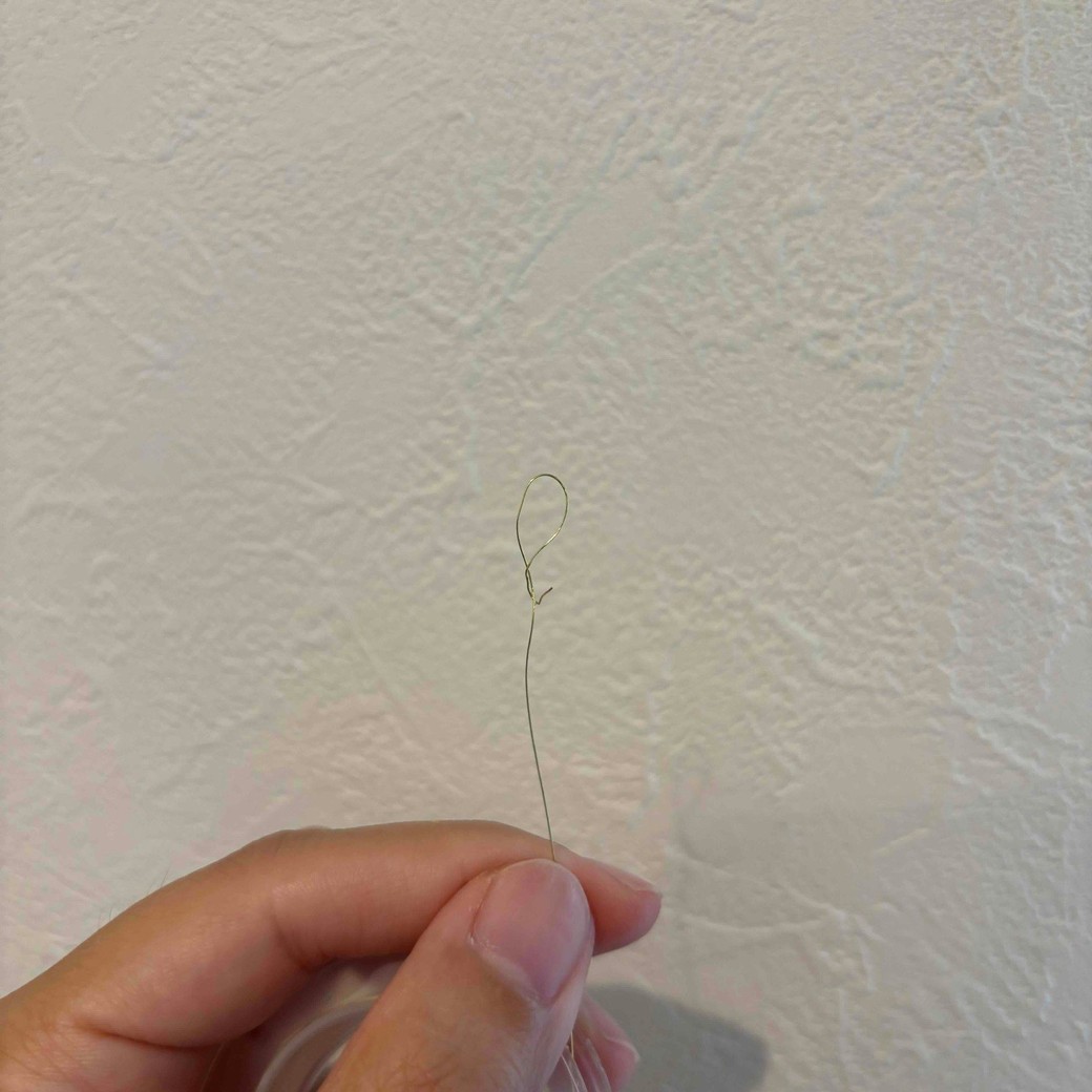 ワイヤーの端を丸くしたところ