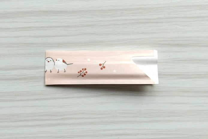 長さ半分に折ったところ