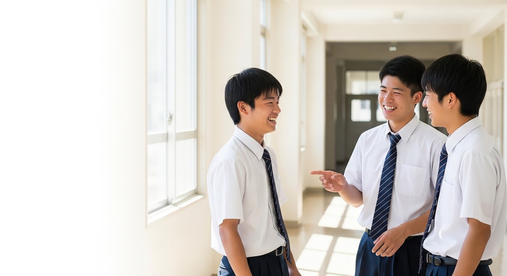 話す学生たち