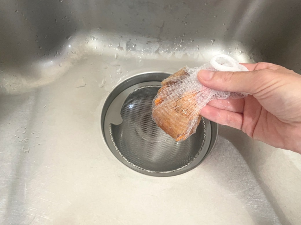 排水口ネットの水切りが面倒