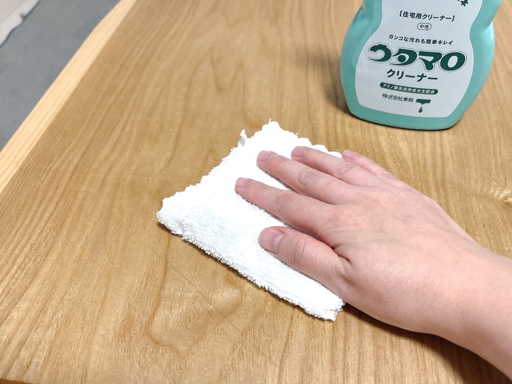 仕上げの水拭きでヌメリを解消