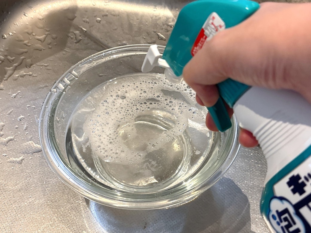 ぬるま湯やお湯で薄めるのは避けて