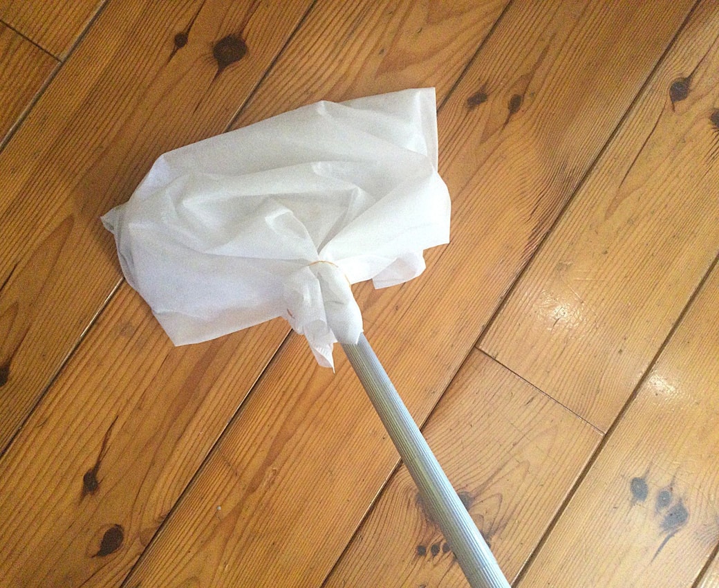 クリーニングカバーで床掃除