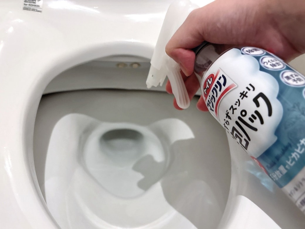 用を足す前に5～10プッシュする
