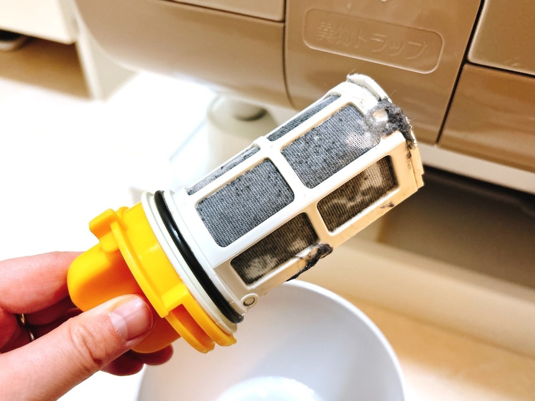 糸くず・異物トラップのお手入れを