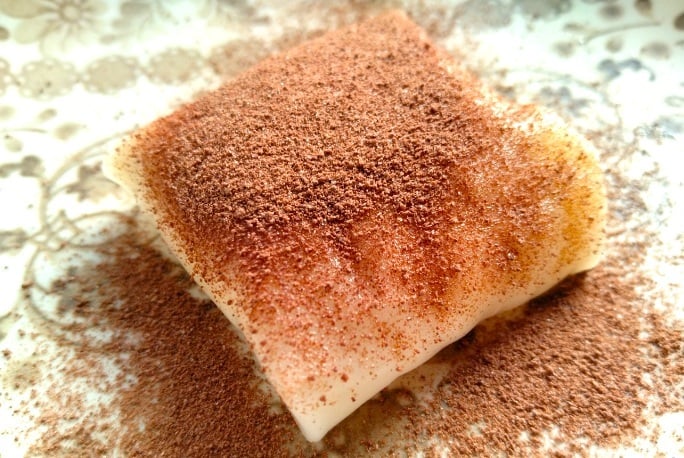 ココアをふったところ