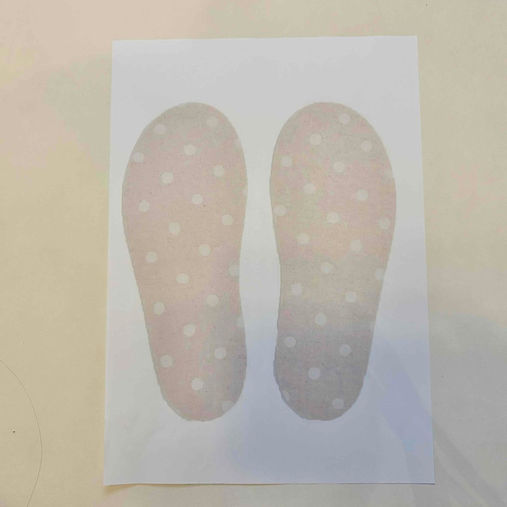 靴の中敷をA4コピーしたところ