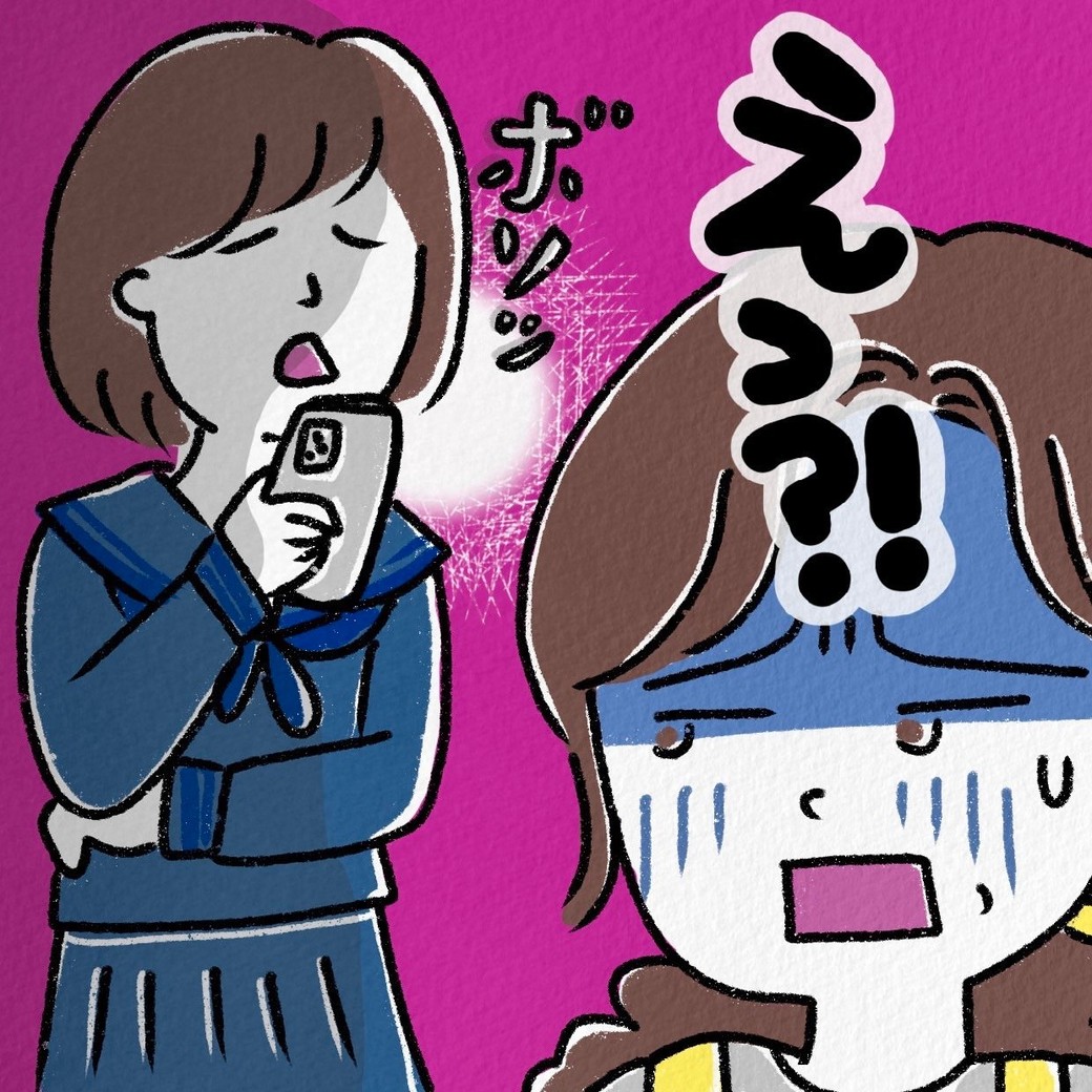 ショックを受けている母親のイラスト