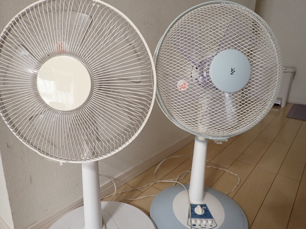 扇風機を片付け
