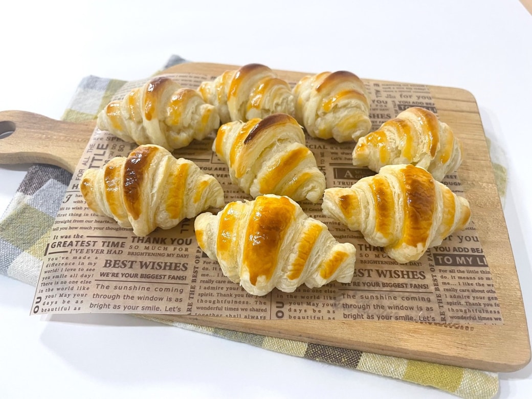 ひと口サイズのクロワッサンの完成