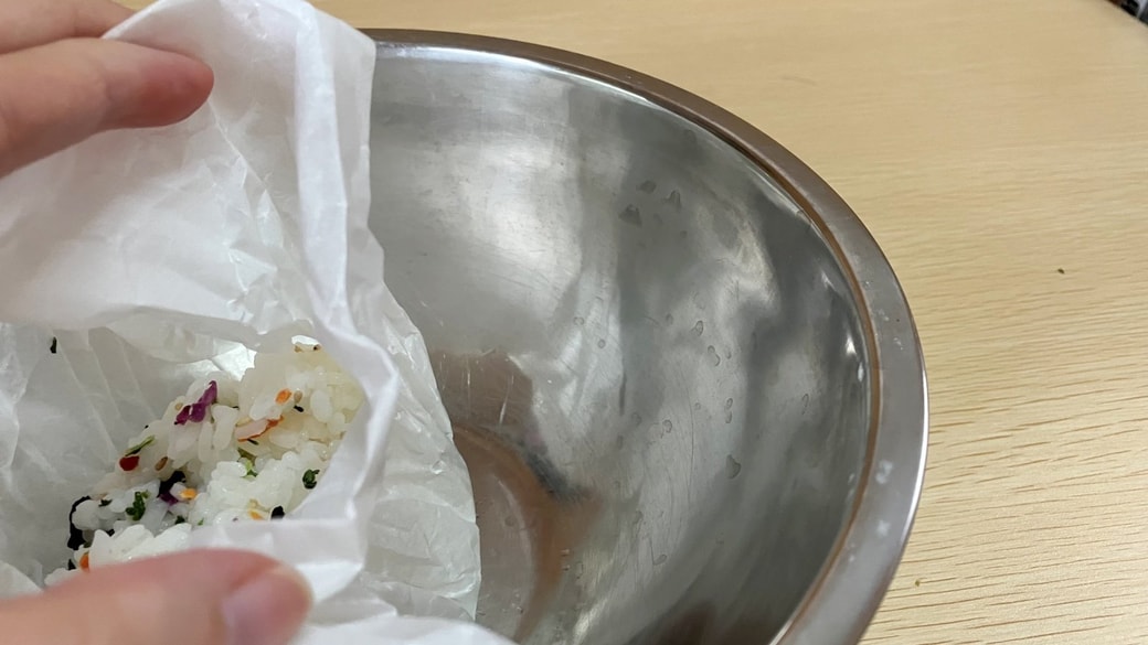 米粒が残っていないボウル