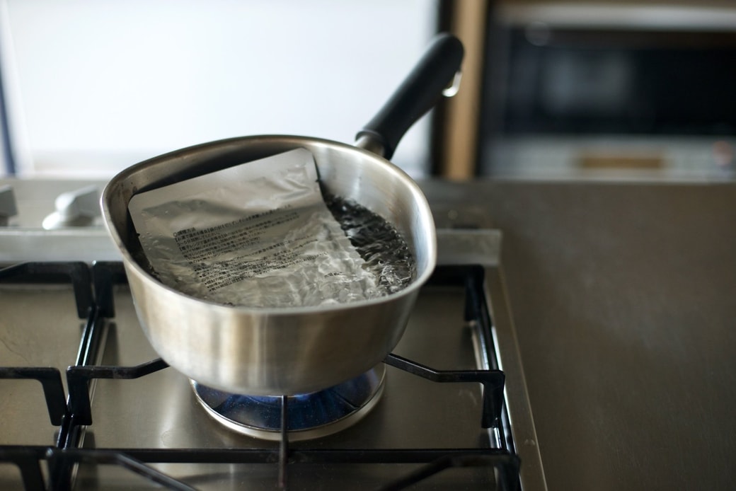 レトルトを温める