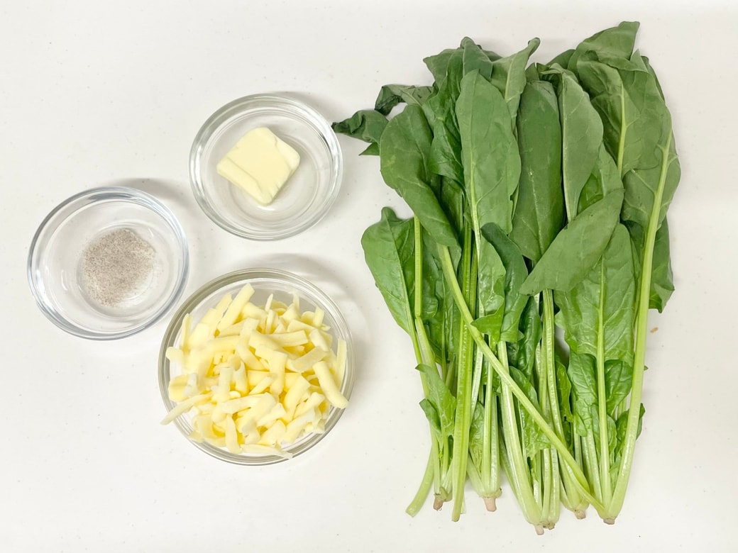 ほうれん草のバターチーズ焼き