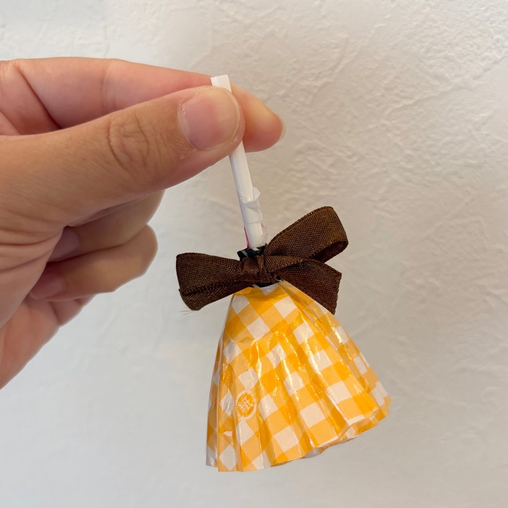 リボンを結んだところ