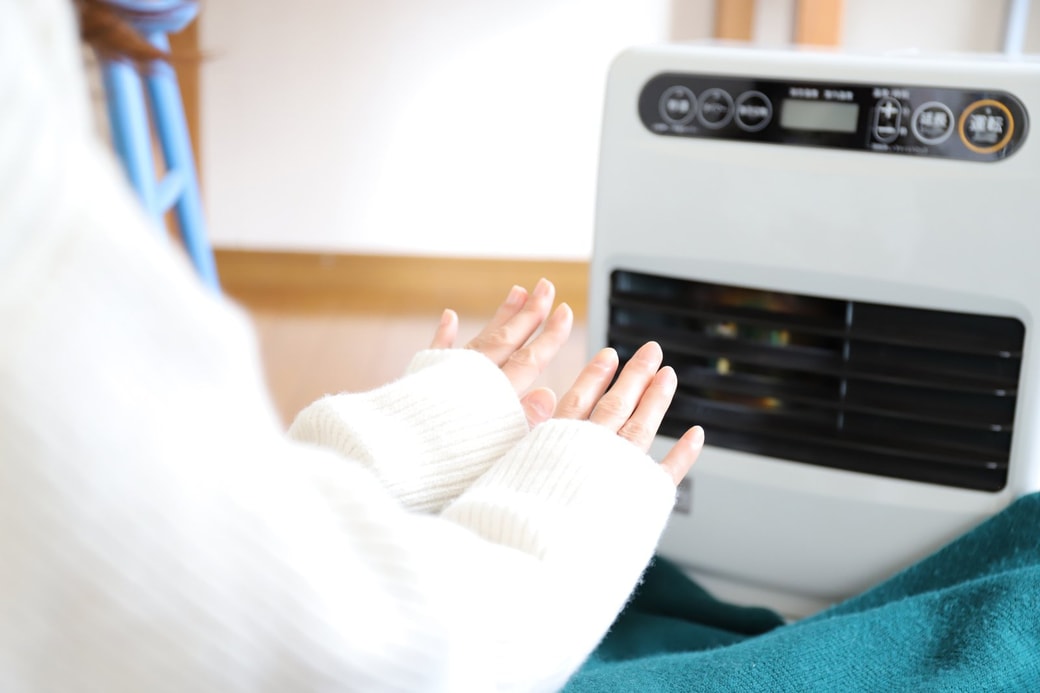 NG③ヒーターの対応畳数が部屋の広さにあっていない