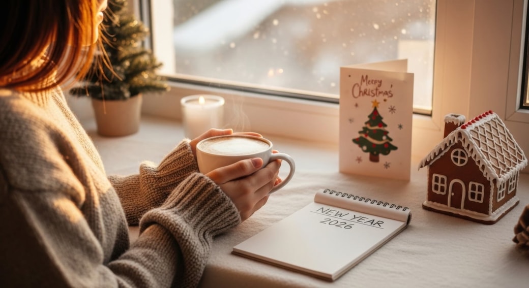 マグカップを持つ女性