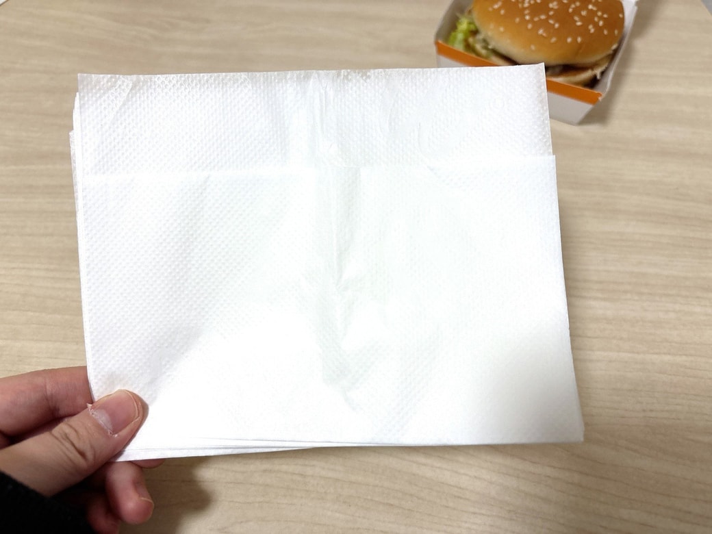 裏ワザに使うペーパーナプキン