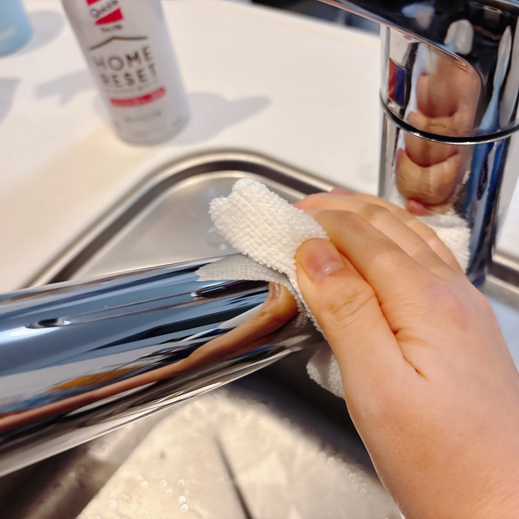 水栓もピカピカになる