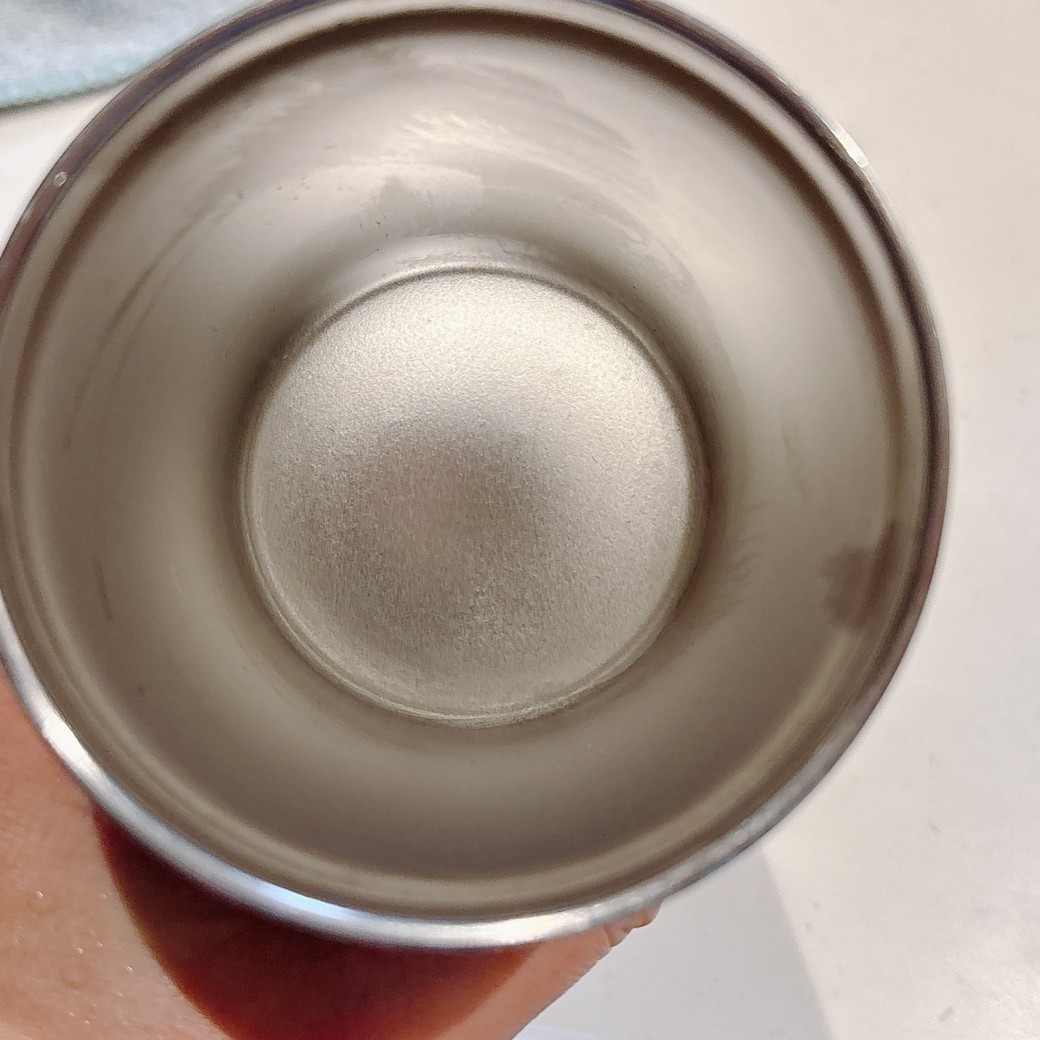 お手入れ後のタンブラー