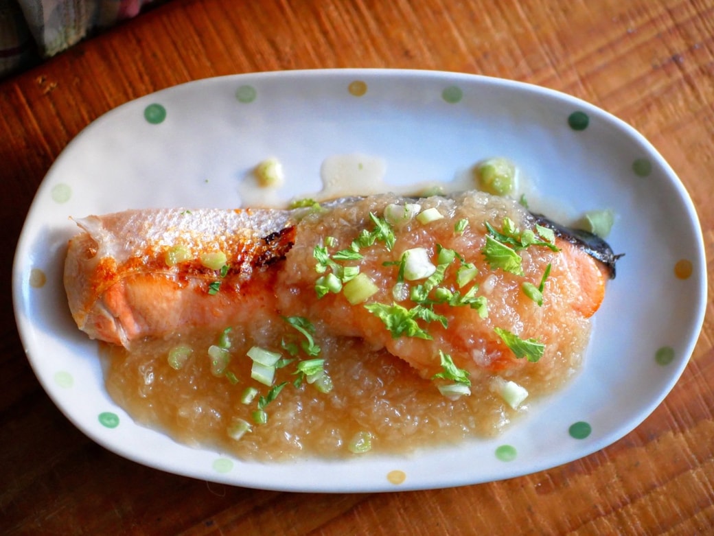 鮭の生姜おろしあんかけ