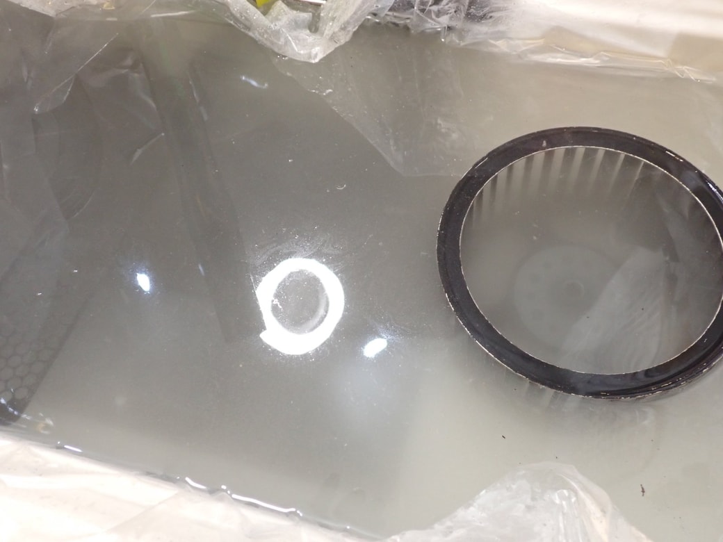 セスキに漬け置き中