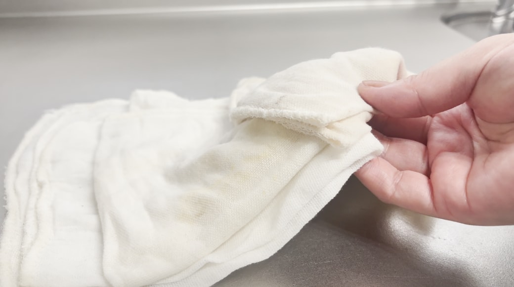 使用済みのふきん