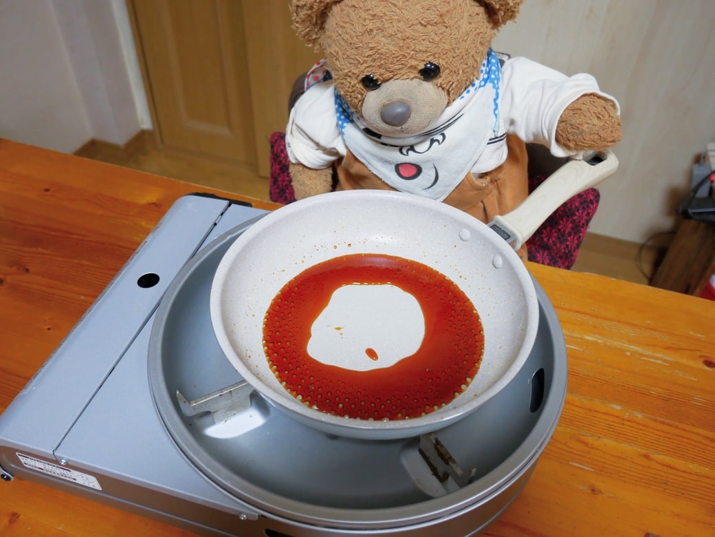 カラメルソース作り