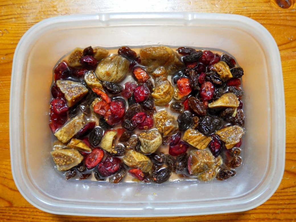 ラム酒に漬け込む