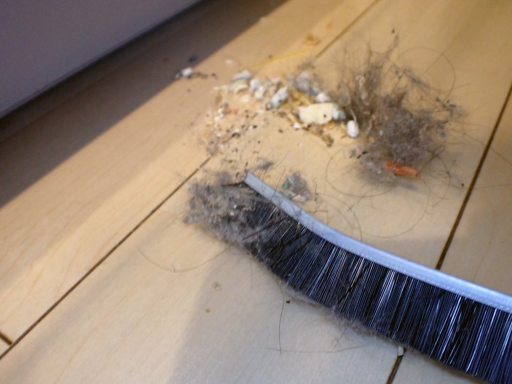 ゴミを掻き出す