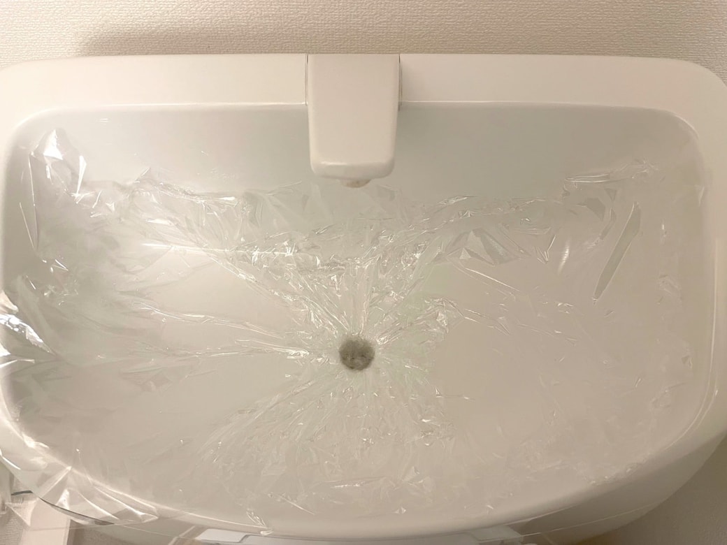 ラップで湿布する