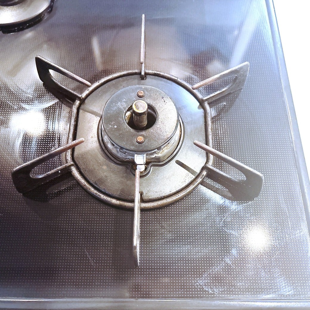 掃除後のコンロ