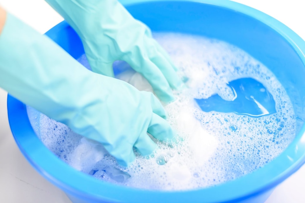 NG②30℃を超えるお湯で洗う