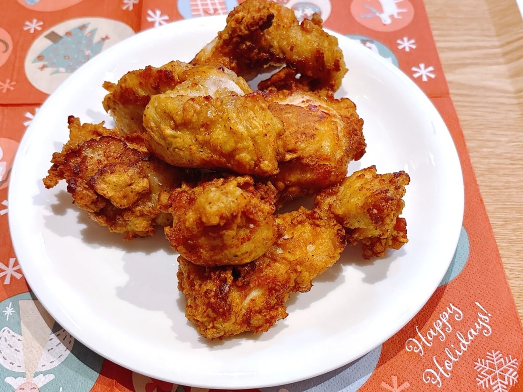 できあがったフライドチキン