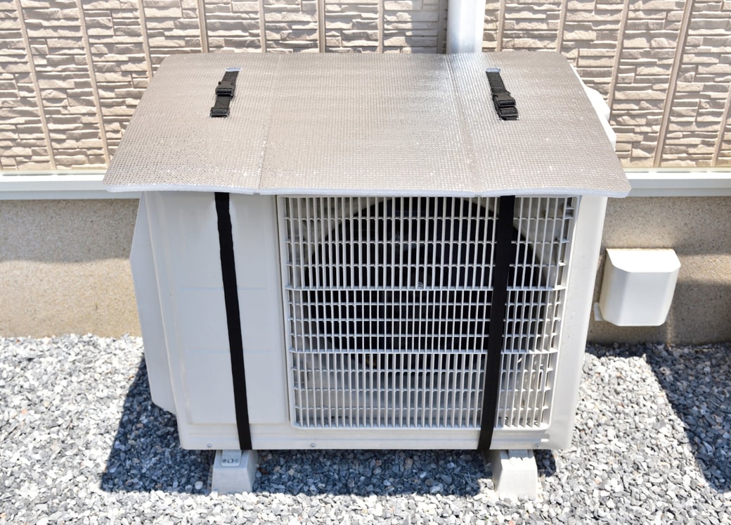 NG②室外機にカバーをつけっぱなしにする