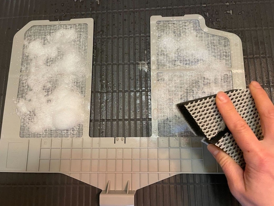 フィルターを洗う