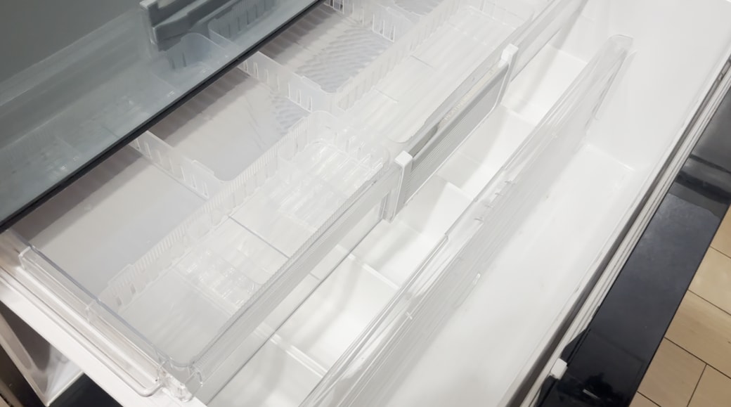 掃除後の野菜室の様子