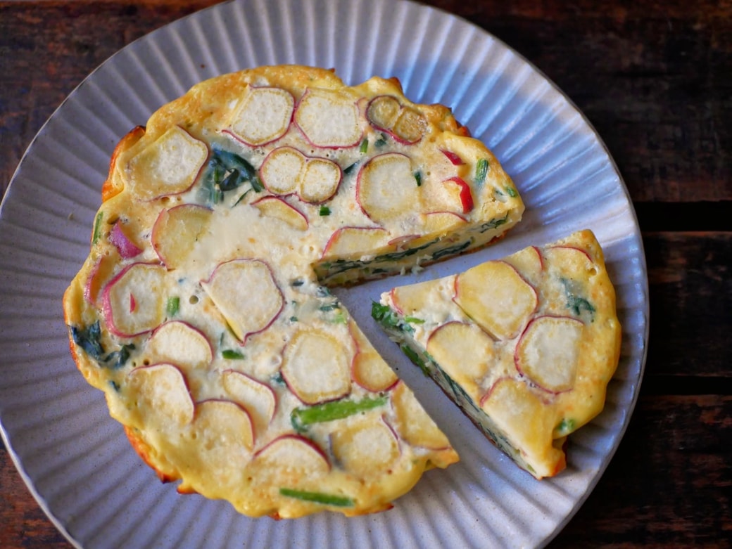 ほうれん草とさつまいものキッシュ