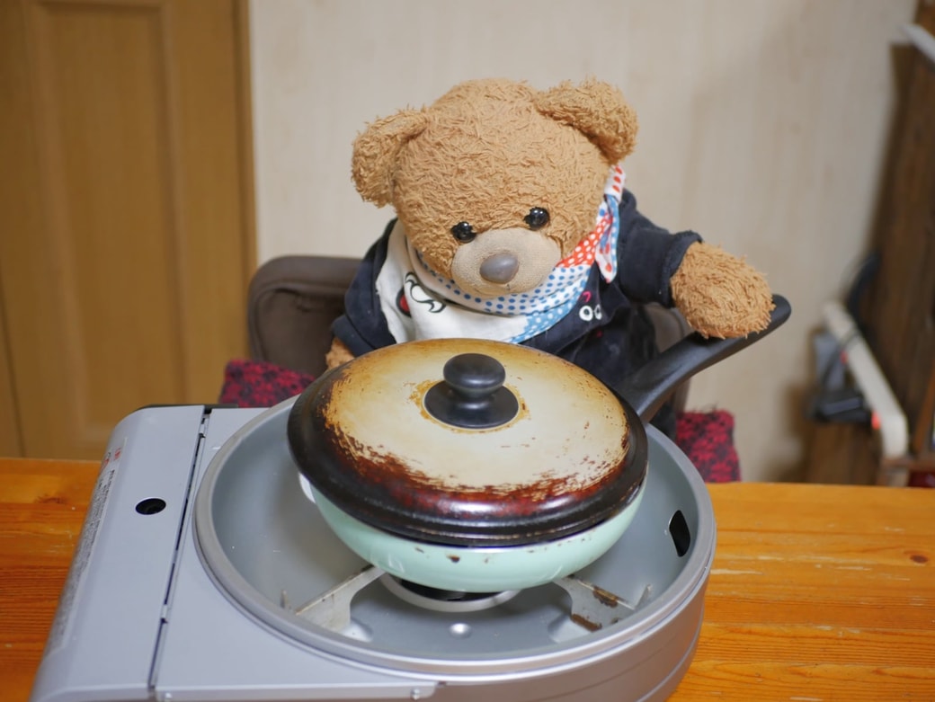 蓋をして5分おく