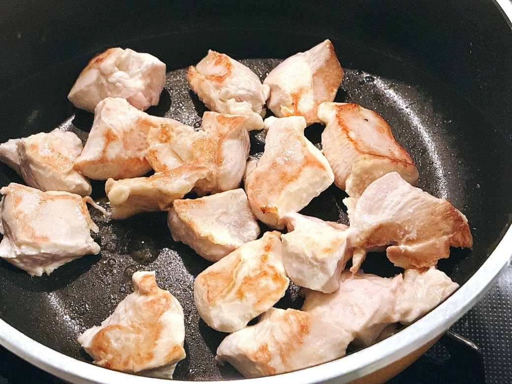 こんがり焼き目がつくまでしっかり火を通す