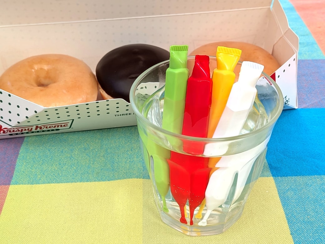 チョコペンを湯煎する