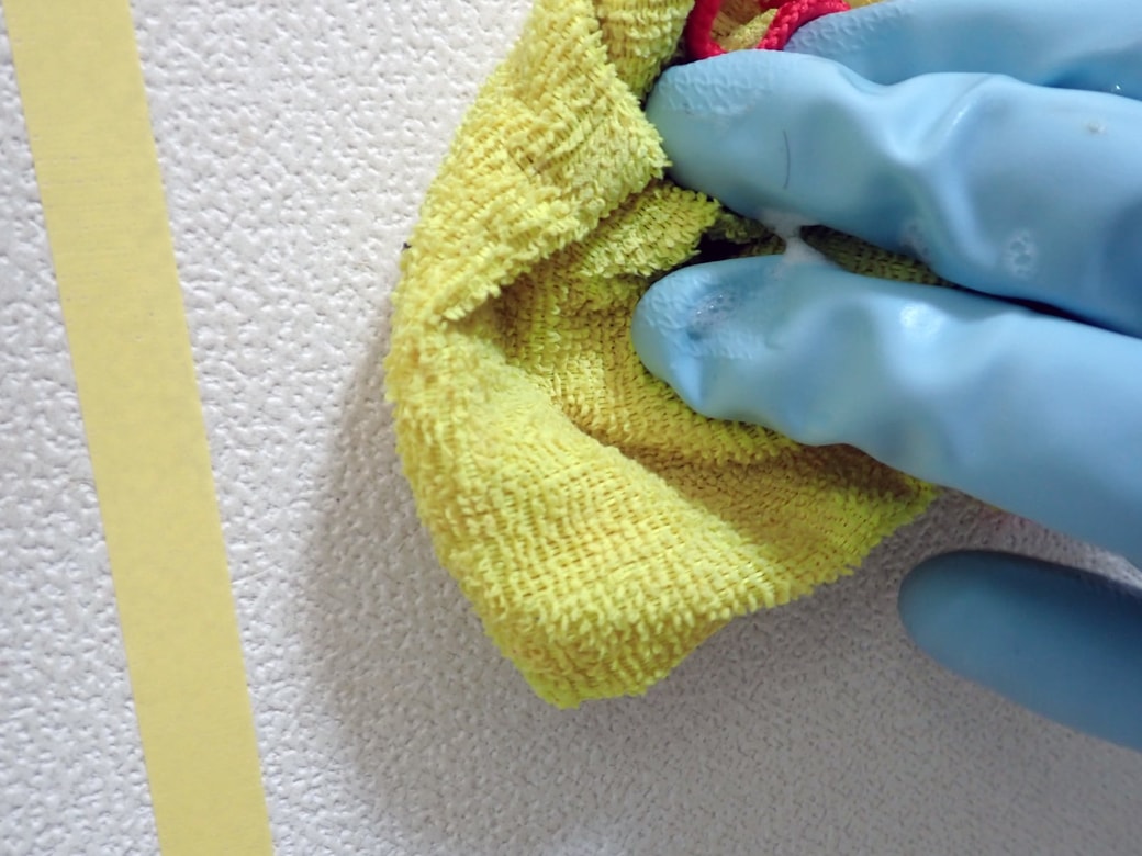 水拭きからの乾拭き