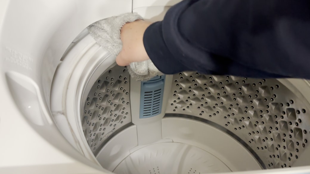 キレイになった洗濯機のふち