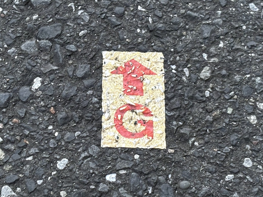 道路に書かれたナゾのGマーク